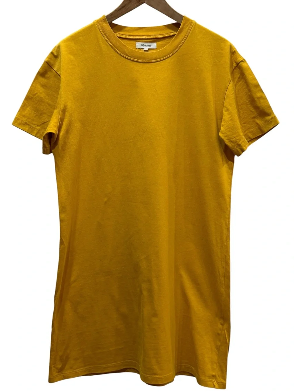 Madewell Mustard Yellow T-Shirt Dress Medium NWOT Cotton